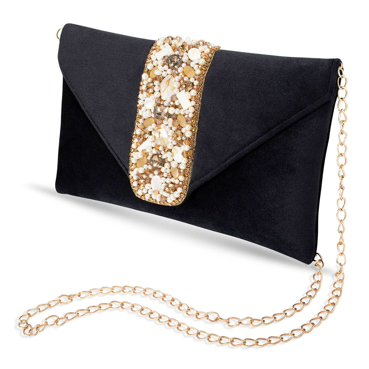Buy Luxury Black Velvet Evening Bag Embroidered With Gold Flowers, Black  Gold Clutch Bag, Designer Bag, Formal Clutch, Party Clutch, Zardozi Bag  Online in India - Etsy